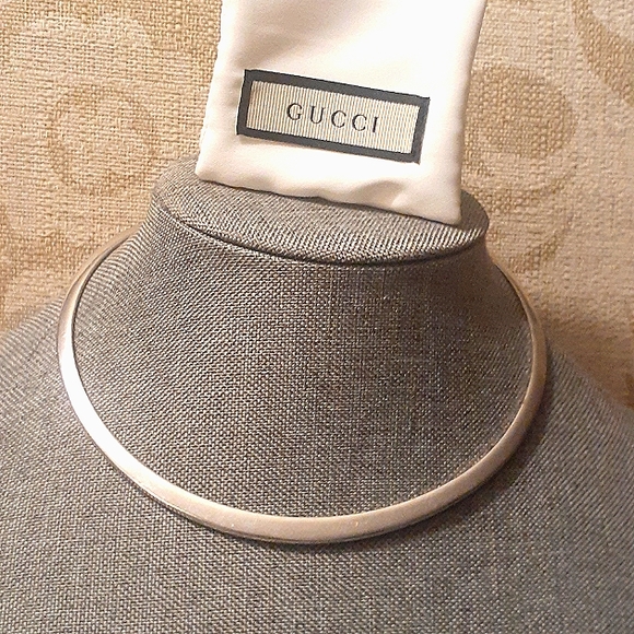 GUCCI 925 ITALY AUTHENTIC COLLAR NECKLACE RARE EUC - Picture 1 of 6